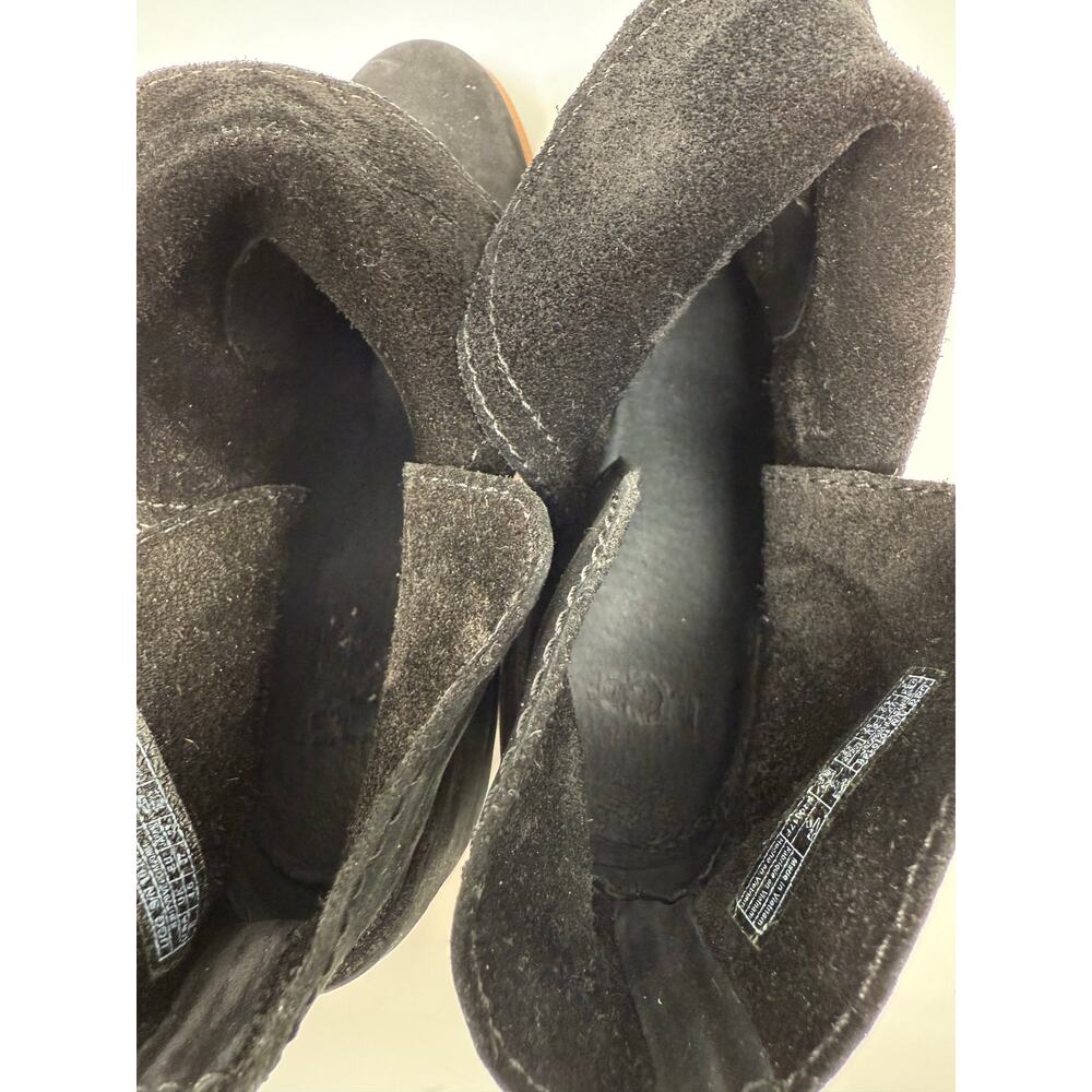 Ugg Elora Ankle Boots Women's 6 Black Suede Nubuck Leather Preppy Lux Designer - Picture 15 of 16